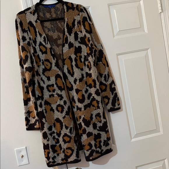 Apt. 9 Textured Knit Animal Print Cardigan - Picture 4 of 17